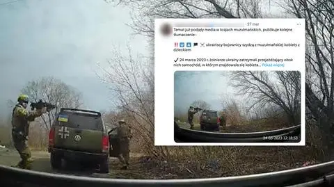 Ukraińscy żołnierze "szydzą z muzułmanki z dzieckiem"? To rosyjska fałszywka