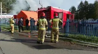 Pożar hurtowni w Nisku