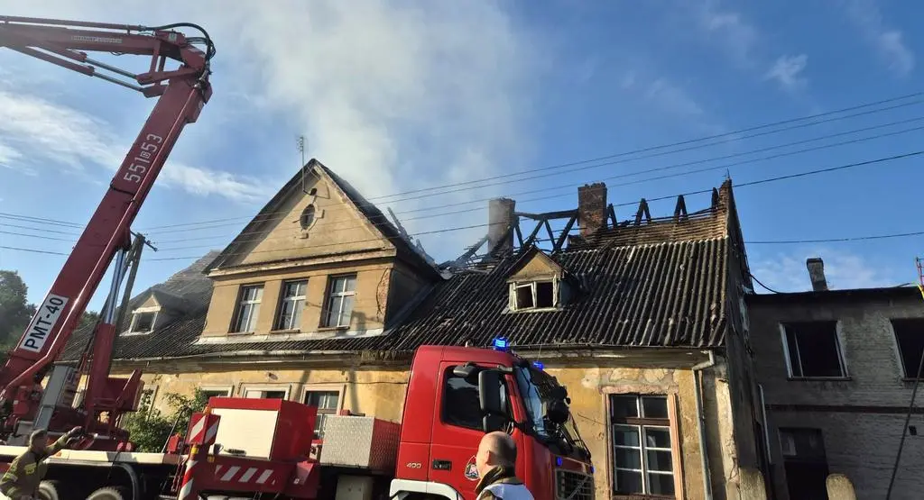 Pożar pałacu w Biebrowie