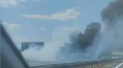 Pożar samochodu na A4