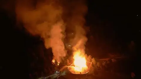 Pożar skansenu w Sanoku 