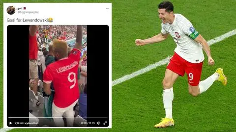 Po golu zmienił koszulkę i kibicował już Polakom