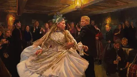 Kadr z animacji duetu Wechlmanów "Chłopi"