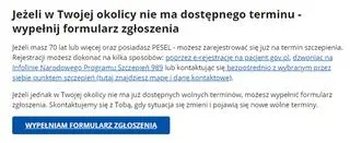 Jeżeli w Twojej okolicy nie ma dostępnego terminu - wypełnij formularz zgłoszenia