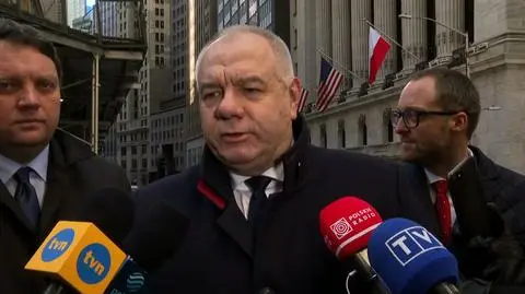 Jacek Sasin po spotkaniu z zarządem nowojorskiej giełdy