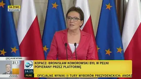 Kopacz: nie czas na rozliczenia