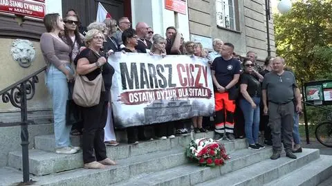 Protest ws. szpitala w Miastku