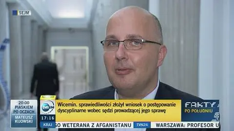 Wiceminister Jaki przed sądem. Mówi o zemście i składa wniosek o "dyscyplinarkę"