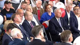 Jacek Kurski, dwójka na liście PiS w okręgu nr 5, obecny na wiecu w Klwatce Królewskiej 