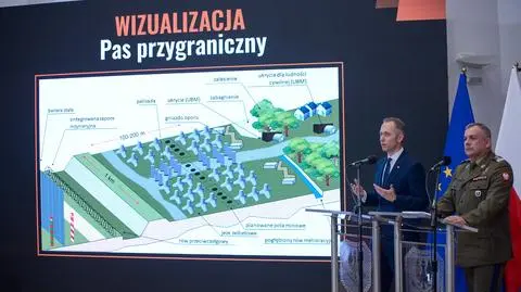 Wizualizacja pasa granicznego w ramach "Tarczy Wschód"