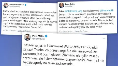 Politycy o szczepieniach poza kolejnością