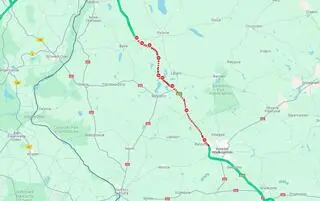 Blokada na S3 w okolicach Myśliborza (woj. zachodniopomorskie)