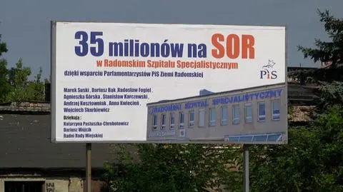 Radomscy radni PiS dziękują na billboardzie parlamentarzystom PiS 