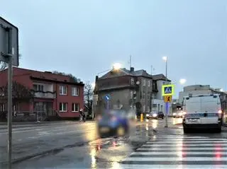 Miejsce, gdzie doszło do potrącenia 