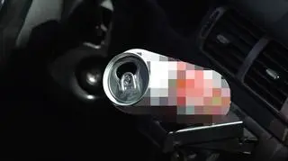 W pojeździe znajdowała się puszka po alkoholu