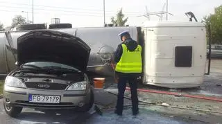 Do wypadku doszło nieopodal stacji benzynowej