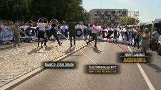 Szef kiboli, obok działacze PiS. "Było widać, że są na czele tej grupy"