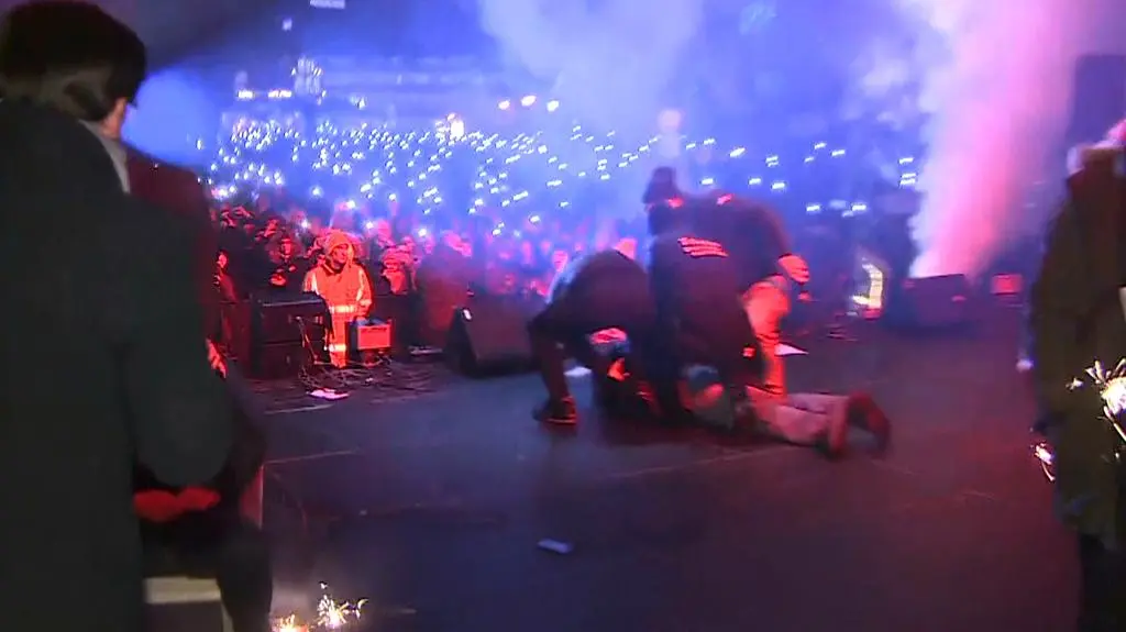 Nagranie z zatrzymania sprawcy ataku