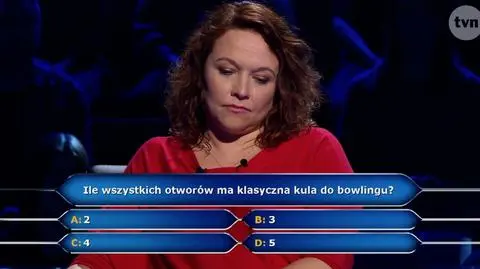 Pytanie z "Milionerów" o otwory w kuli do bowlingu