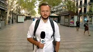 Reporter TVN24 w Barcelonie: ludzie przychodzą na La Rambla oddać hołd