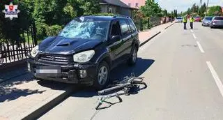 Pijana 59-latka potraciła rowerzystkę z dzieckiem