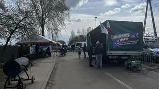 W Hrubieszowie trwa protest rolników 