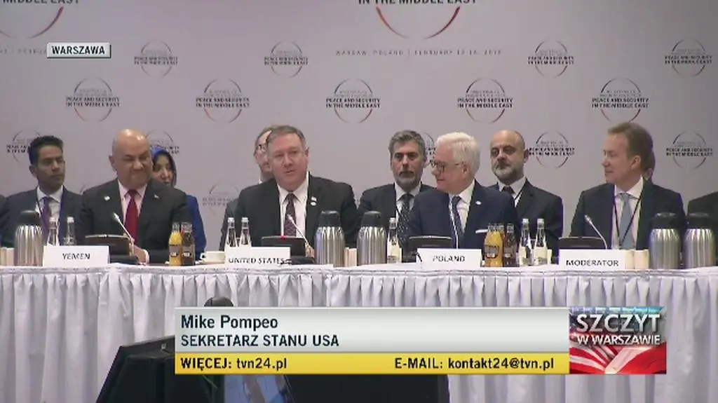 Mike Pompeo na szczycie w Warszawie