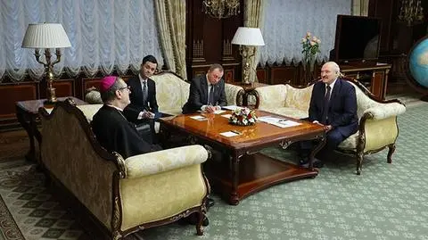 Claudio Gugerotti na spotkaniu z Alaksandrem Łukaszenką