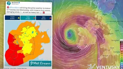 Barra nadciąga. Ostrzeżenia przed huraganowym wiatrem w Irlandii i Wielkiej Brytanii