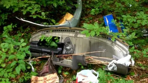 Śmieci pozbył się w lesie