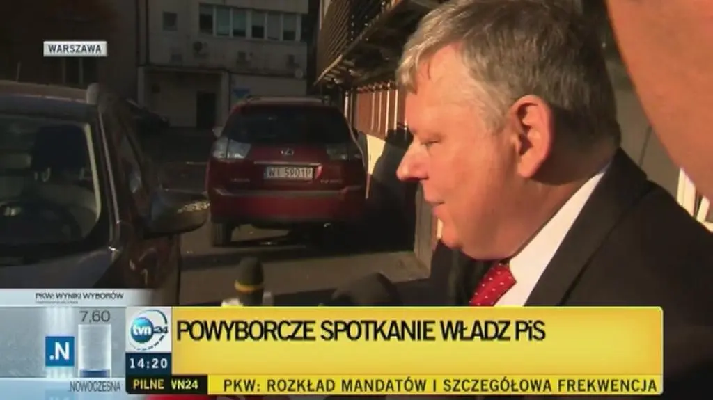 Marek Suski przybył na spotkanie władz PiS