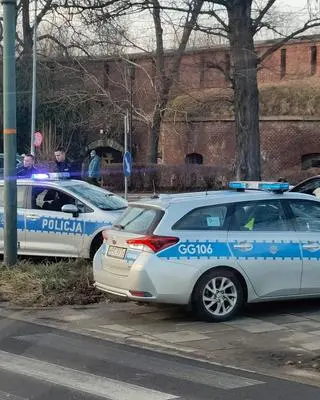 Kierowca uderzył w drzewo na alei Słowackiego w Krakowie
