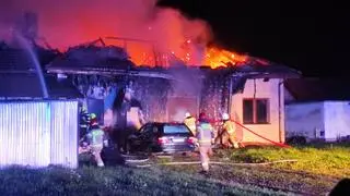 Palił się dom jednorodzinny w miejscowości Mrzygłód