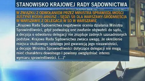 KRS krytykuje Ziobrę za odwołanie sędzi
