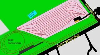 Schemat torowiska przy ul