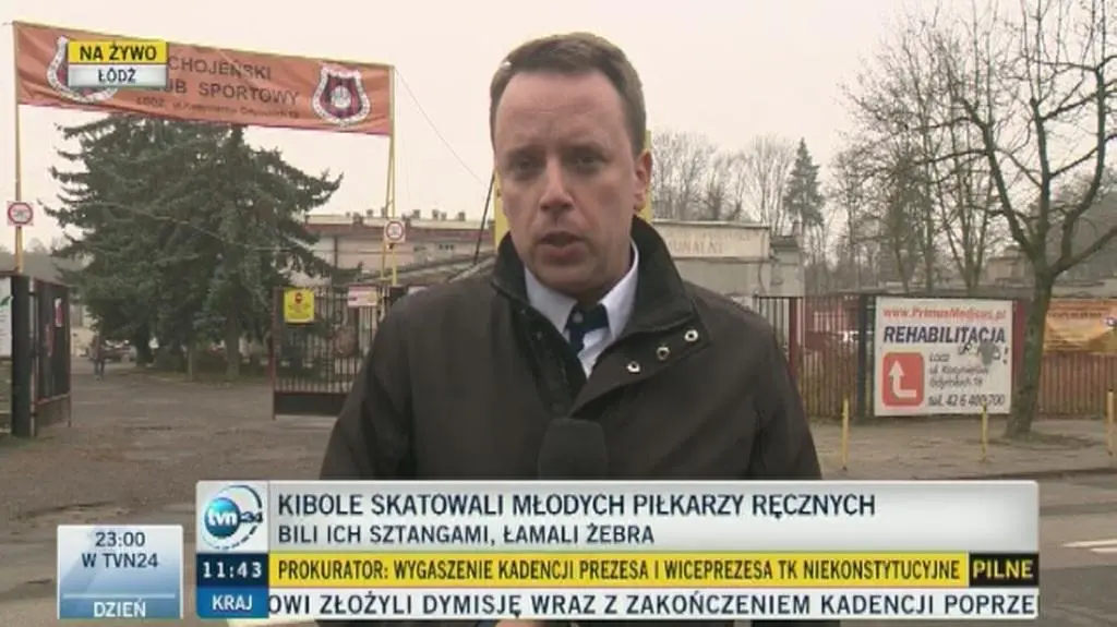 Zawodnicy pobici pod łódzką halą