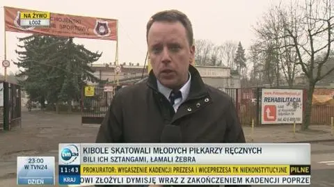 Zawodnicy pobici pod łódzką halą