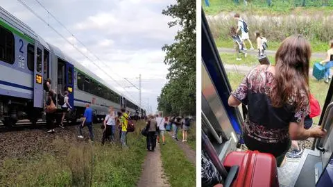 Pociąg utknął na stacji w Rembertowie. Podróżowało nim 500 osób