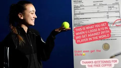 Zawodowy tenis to nie zawsze kokosy. Francuzka pokazała szokujący czek