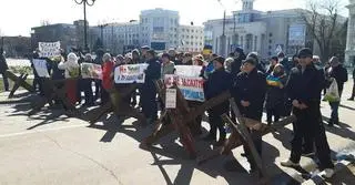 Demonstracja w Chersoniu (12.03.2022)