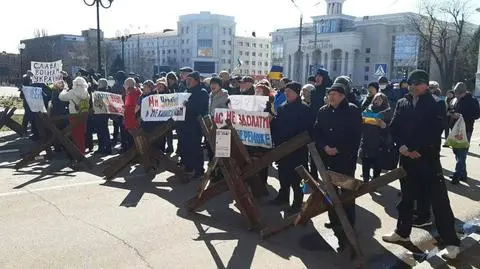 Demonstracja w Chersoniu (12.03.2022)