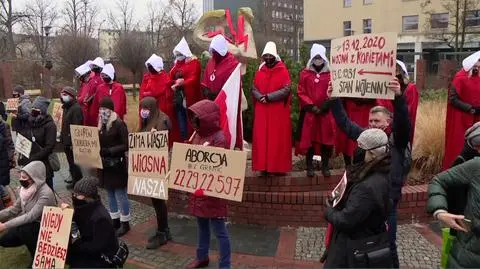 "Podręczne" na proteście w Gliwicach