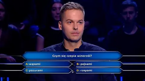 Czym się czepia winorośl? Pytanie z "Milionerów" za tysiąc złotych