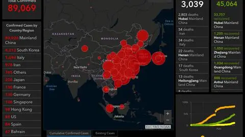 Jak rozprzestrzenia się koronawirus? (stan na 2 marca)