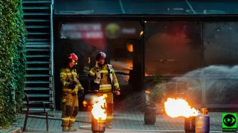 Wybuch i pożar w lokal gastronomicznym. Jedna osoba poszkodowana