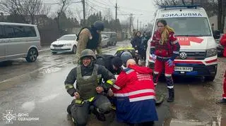 Miejsce rosyjskiego ataku w Odessie 