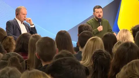 Zełenski podczas spotkania ze studentami