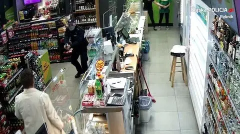 Zarzuty za napad z nożem na pracowników stacji paliw i policjanta