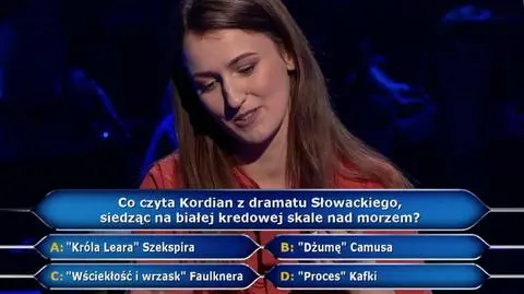Pytanie o Kordiana w "Milionerach"