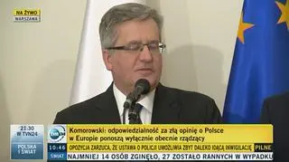 Komorowski skomentował politykę zagraniczną rządu